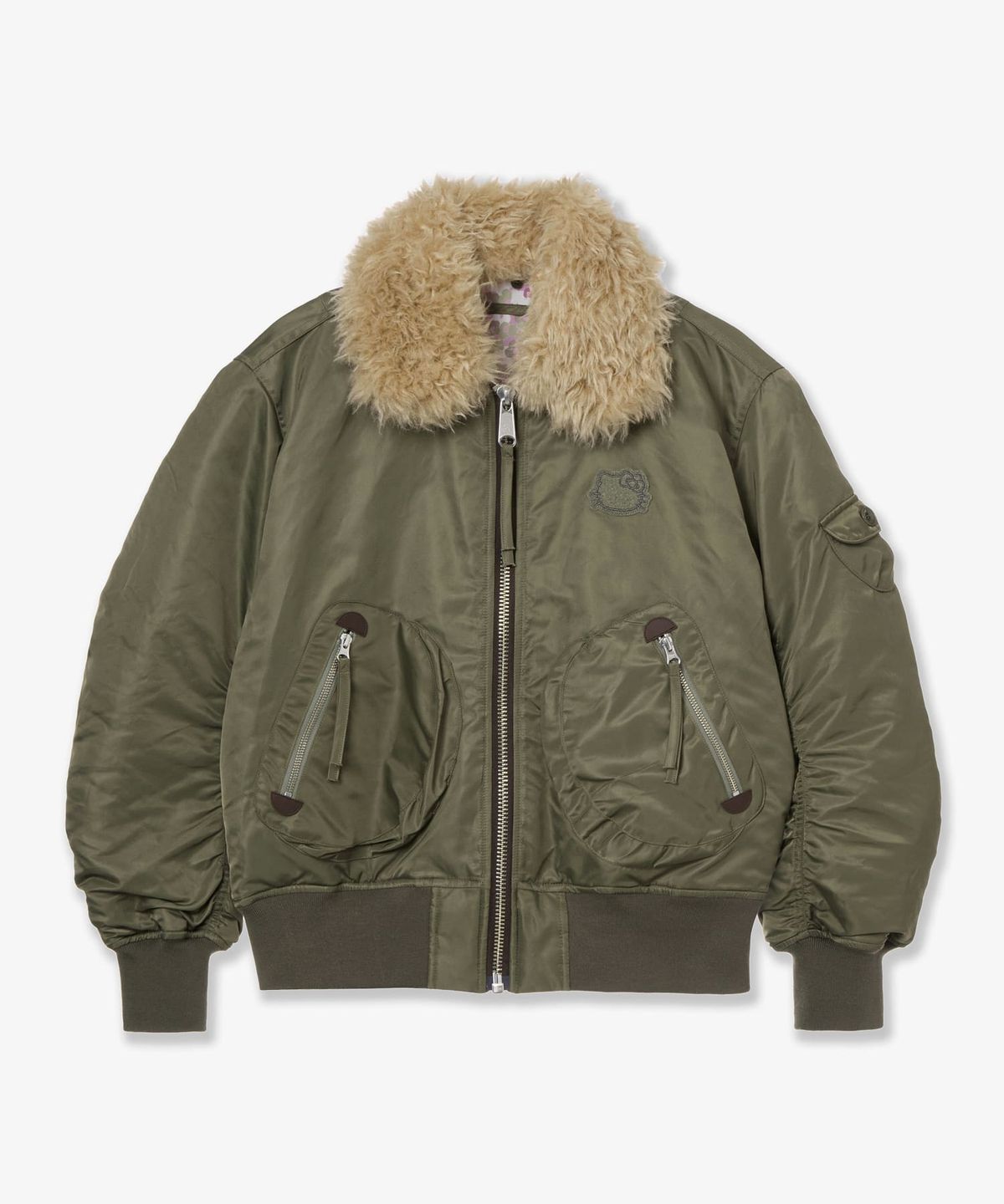 에이이에이이(AEAE) HELLO KITTY BOMBER JACKET [KHAKI]