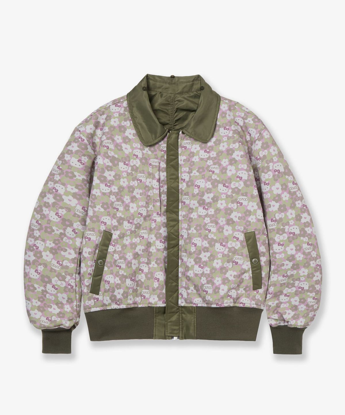 에이이에이이(AEAE) HELLO KITTY BOMBER JACKET [KHAKI]