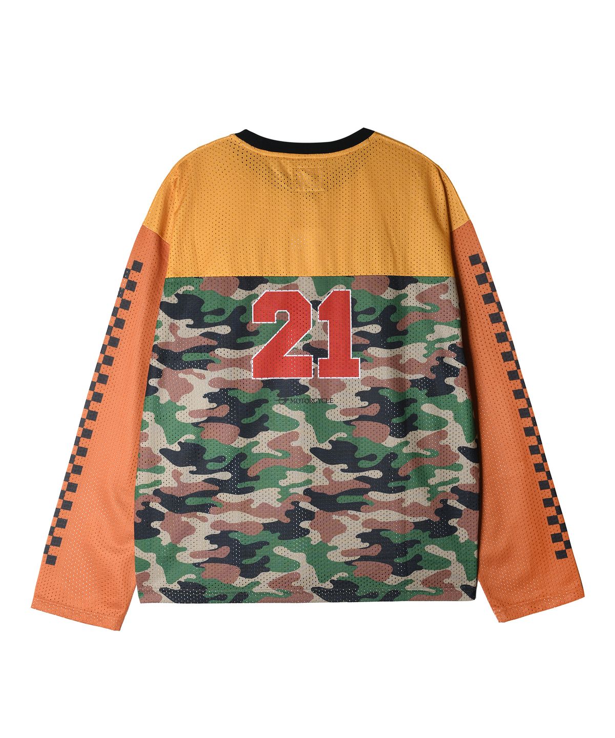 핍스 모터사이클(PHYPS MOTORCYCLE) Color Block Mesh Jersey Orange