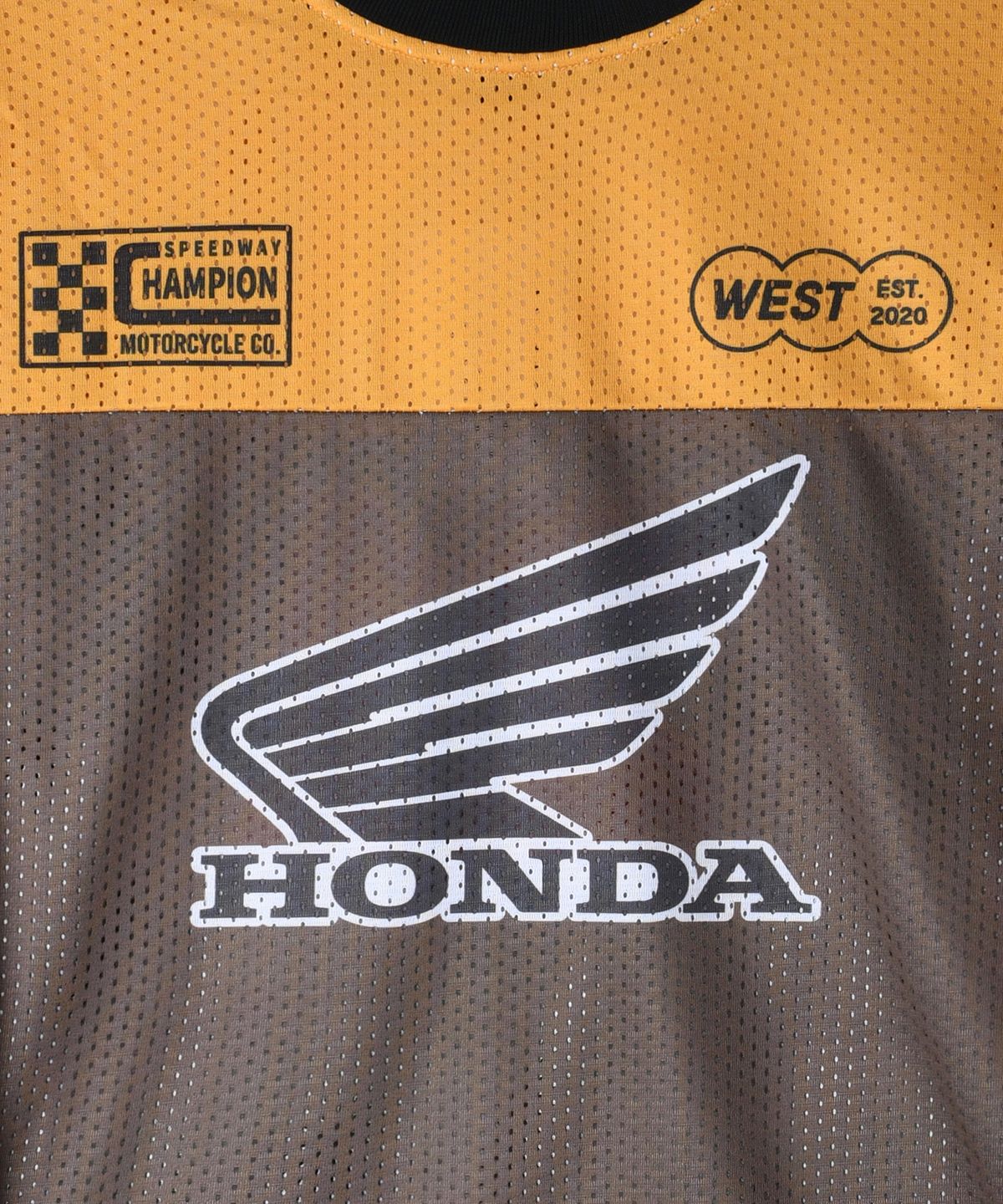 핍스 모터사이클(PHYPS MOTORCYCLE) Color Block Mesh Jersey Orange