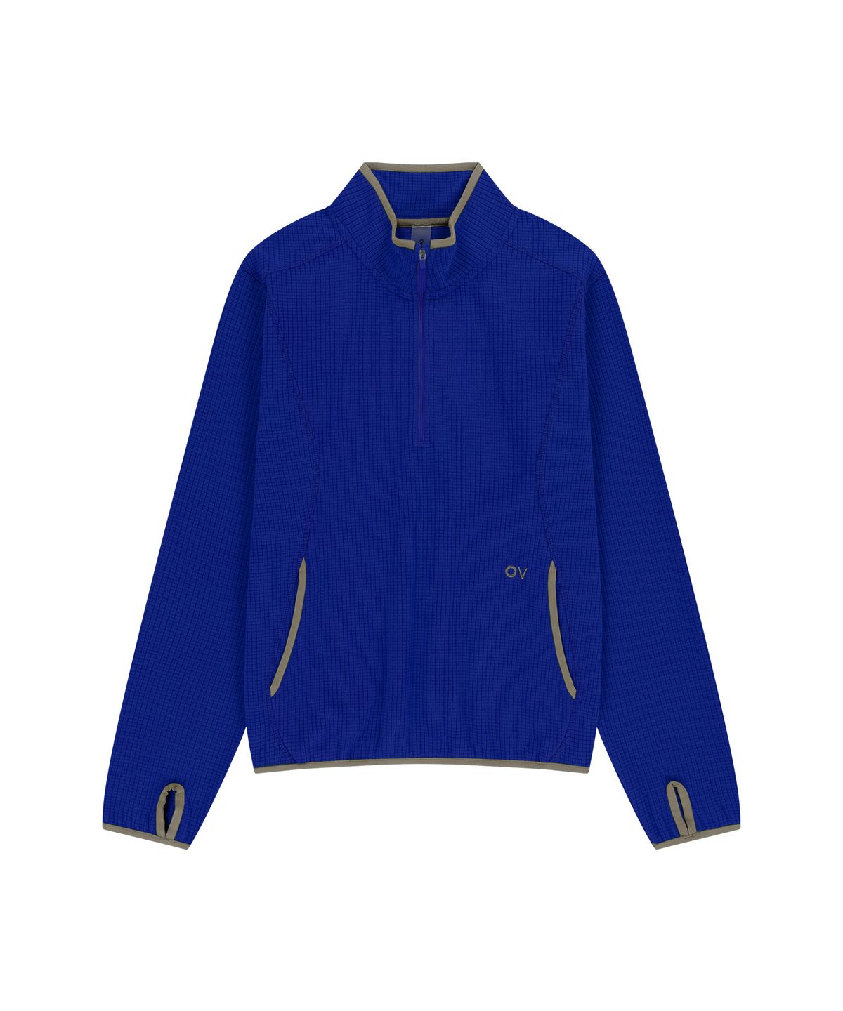 아웃도어 보이스(OUTDOOR VOICES) Technol-OV GRID™ FLEECE HALF ZIP (OV BLUE)
