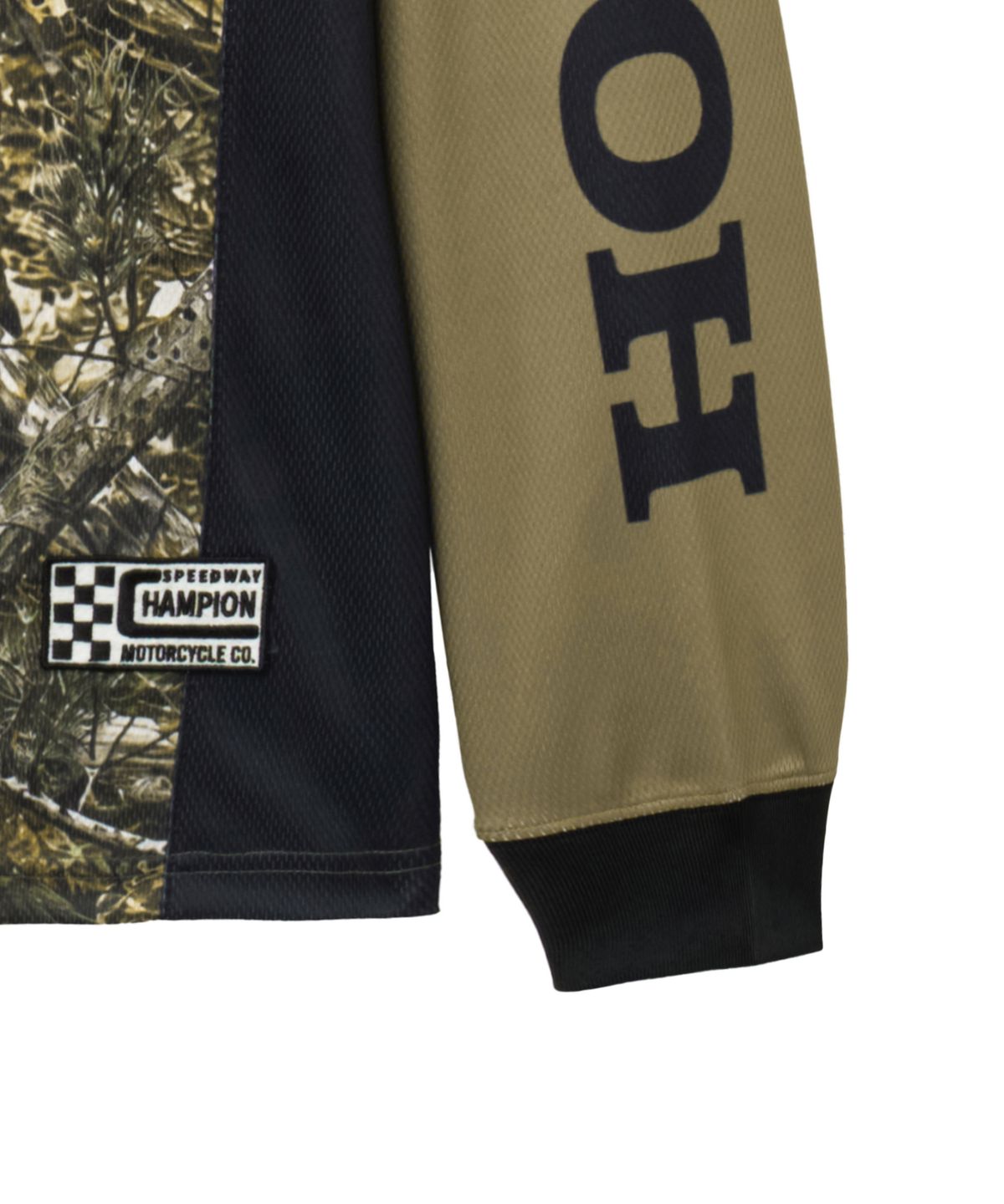 핍스 모터사이클(PHYPS MOTORCYCLE) Real Tree Raglan Moto Jersey Khaki