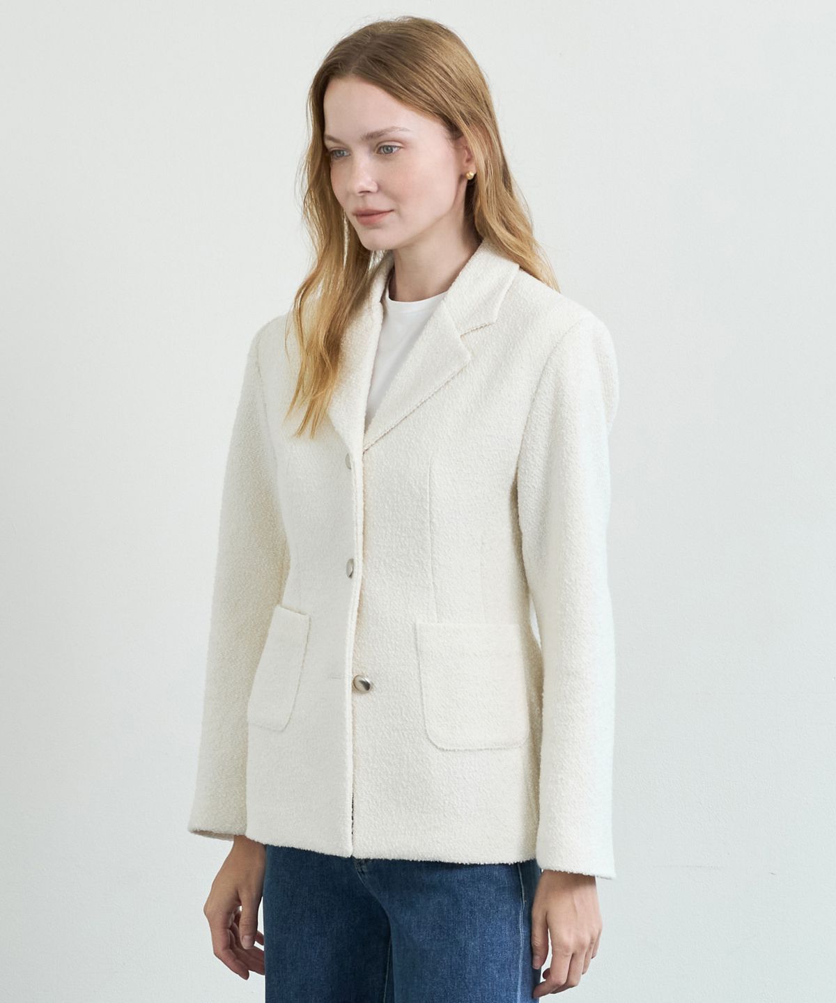 누토프(NUTOFFE) Poin Tweed Jacket_Ivory