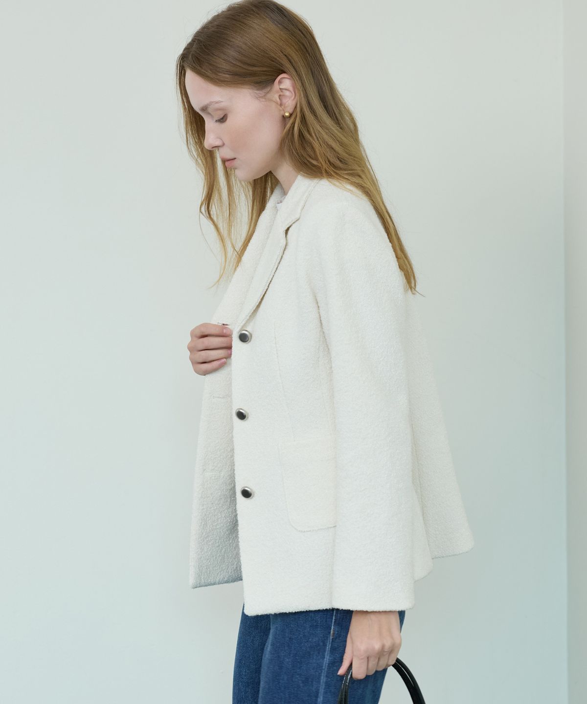 누토프(NUTOFFE) Poin Tweed Jacket_Ivory