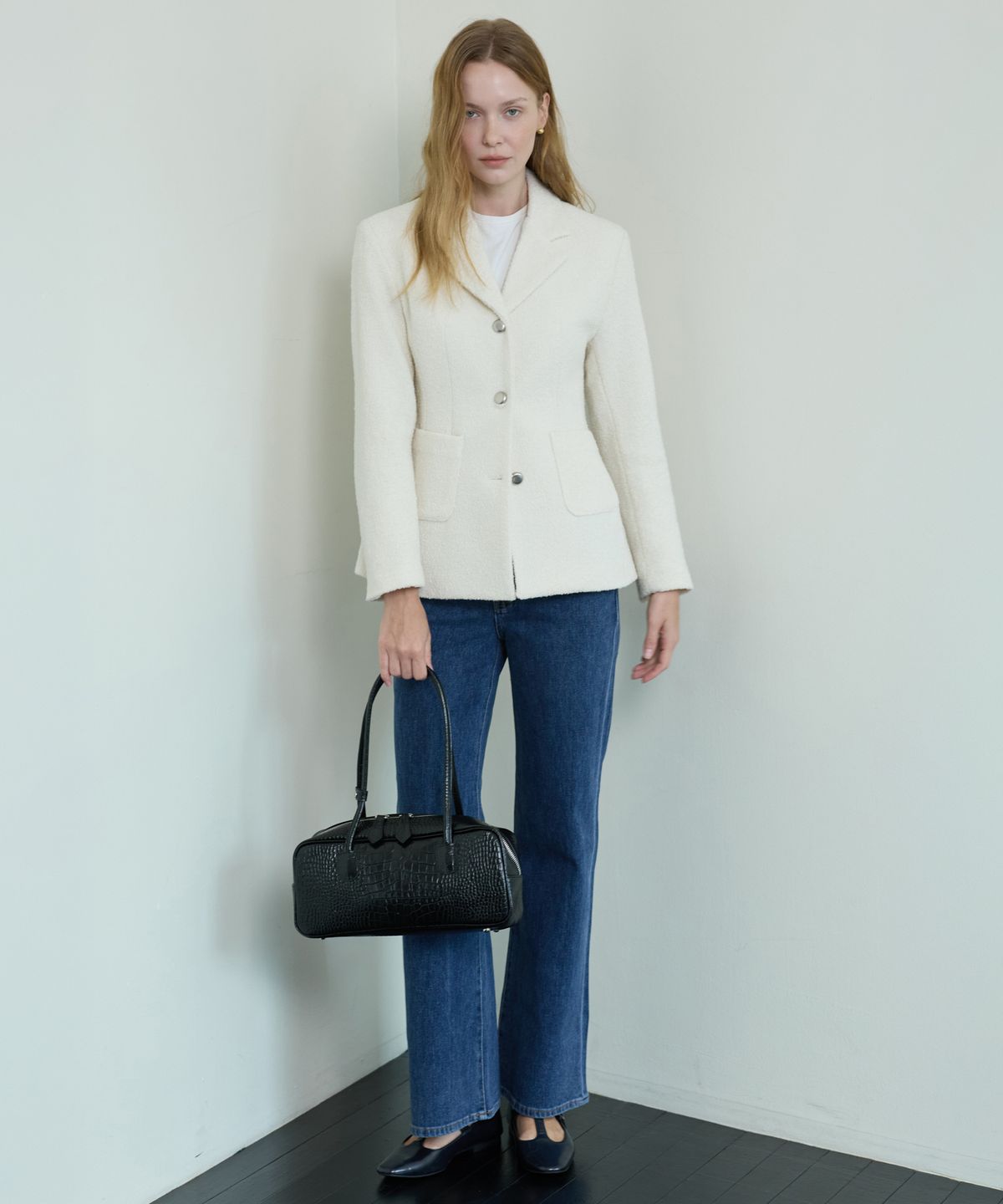 누토프(NUTOFFE) Poin Tweed Jacket_Ivory