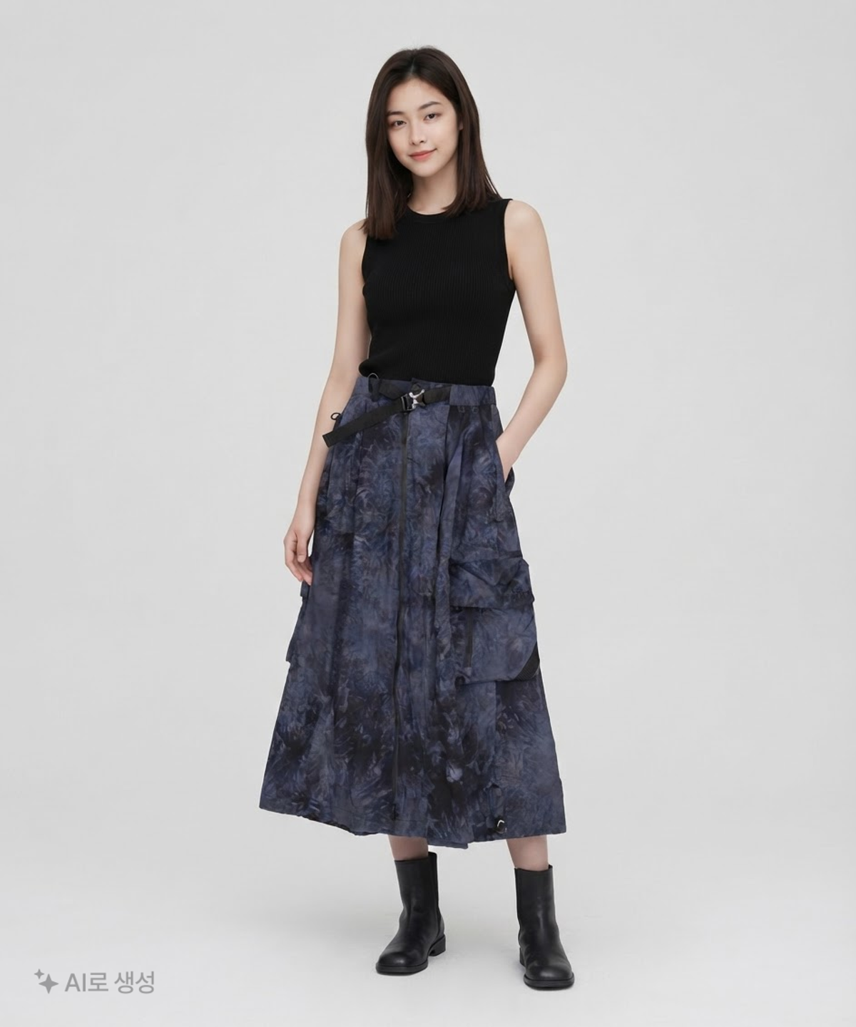 오프로드(OFFROAD) 여성 물나염 셋업 스커트 S
