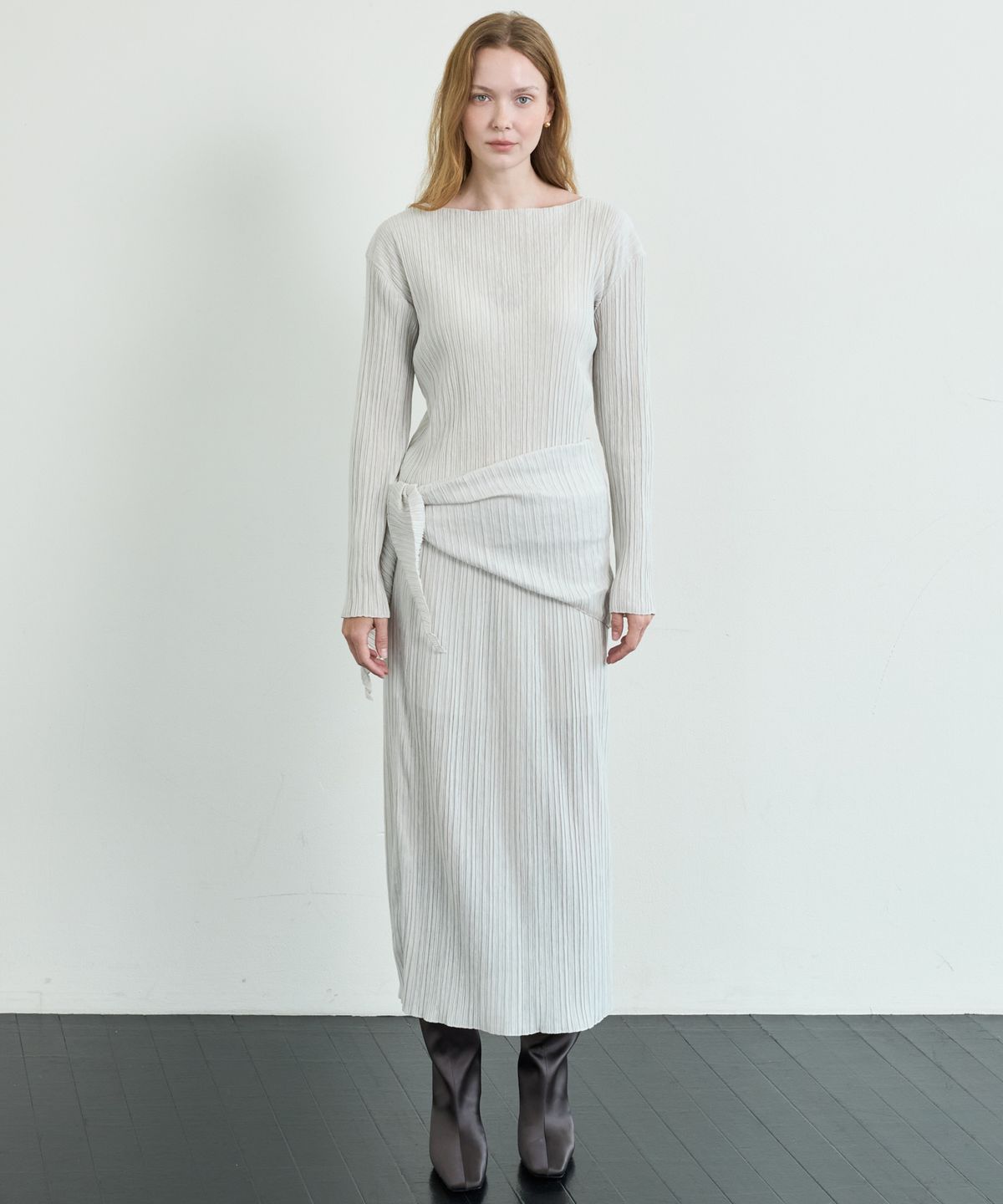 누토프(NUTOFFE) Pleated layer Set_Sand Ivory
