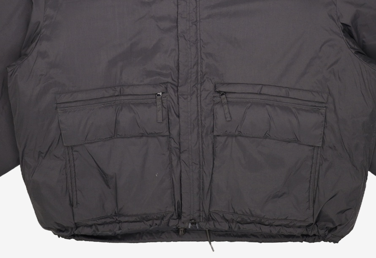 프리즘웍스(FRIZMWORKS) NYLON HOODED PUFFER DOWN PARKA _ BLACK XL