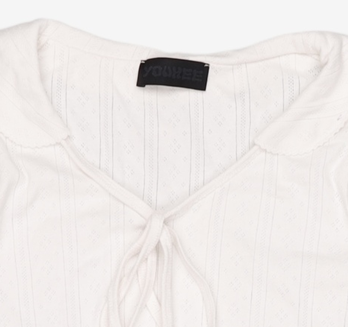유희(YOUHEE) EYELET LONG SLEEVE WHITE FREE