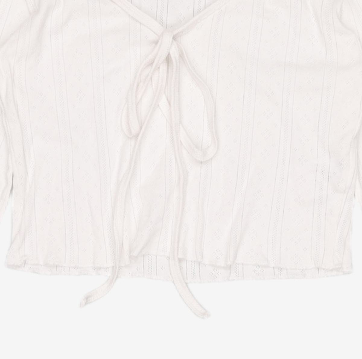 유희(YOUHEE) EYELET LONG SLEEVE WHITE FREE