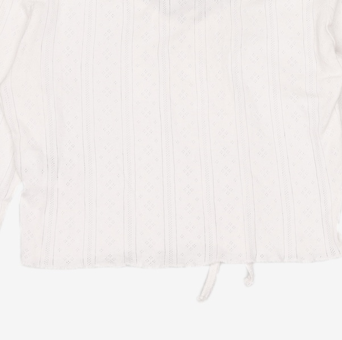 유희(YOUHEE) EYELET LONG SLEEVE WHITE FREE