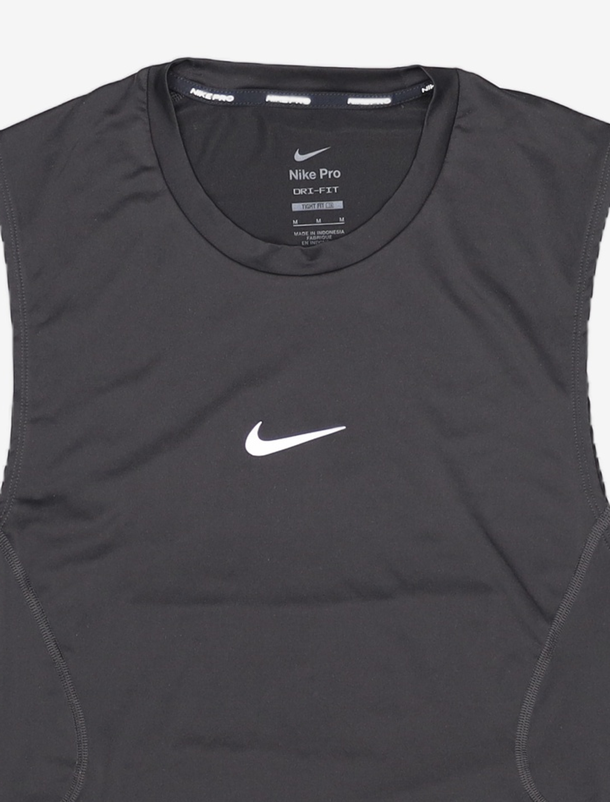 나이키(NIKE) 프로 드라이 핏 타이트 민소매 피트니스 탑 M - 블랙:화이트 / FB7915-010 95