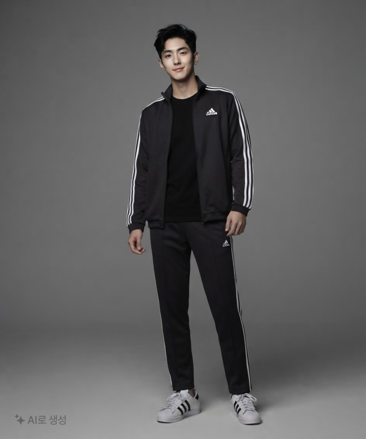 아디다스(ADIDAS) 에어로레디 에센셜 레귤러 핏 3-스트라이프 트랙 수트 GK9950 S