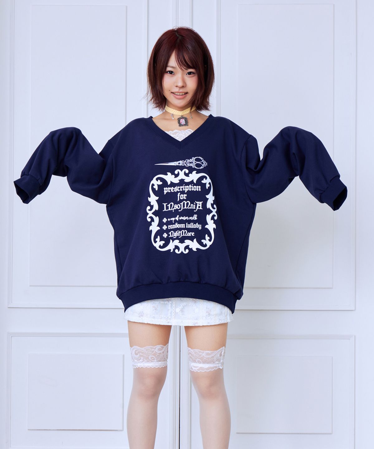 혼쿄(HONKYO) Lacey Wide Lullaby Sweatshirt