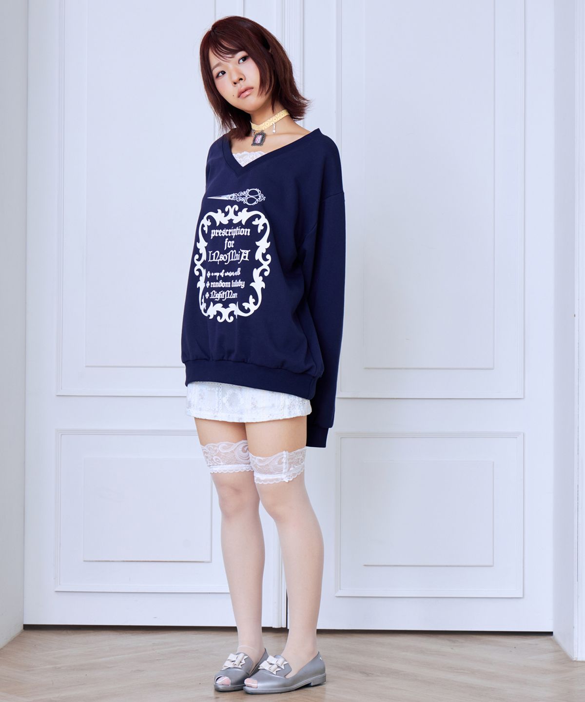 혼쿄(HONKYO) Lacey Wide Lullaby Sweatshirt