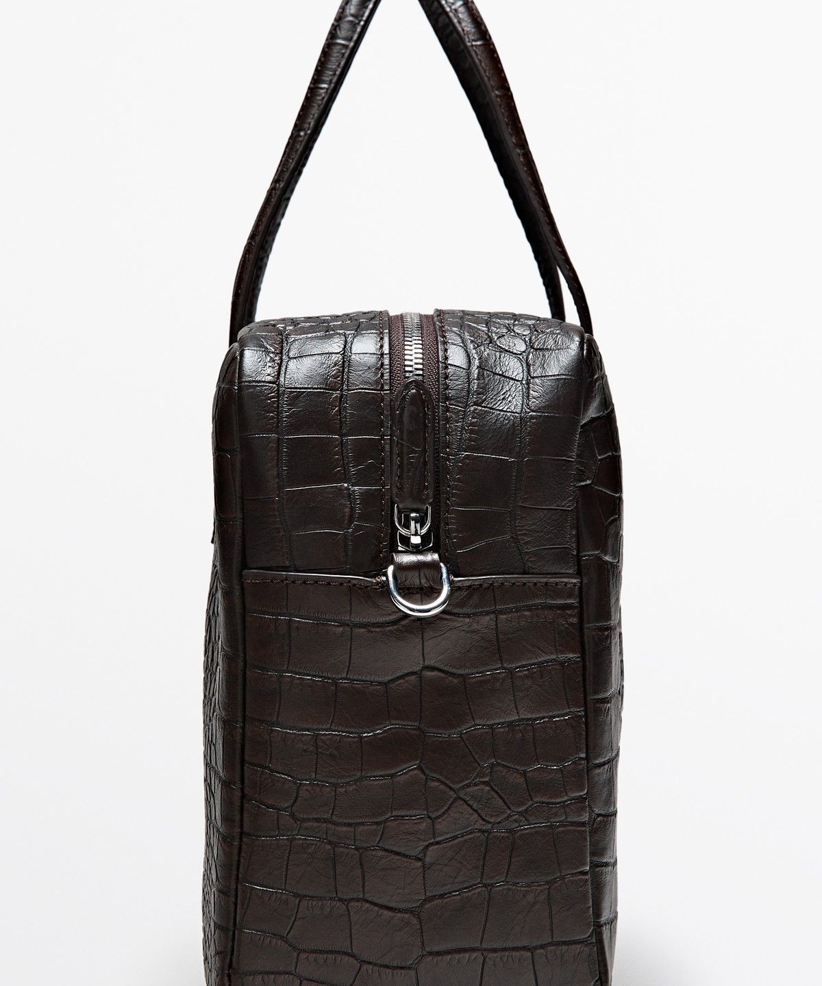 마시모두띠(MASSIMO DUTTI) 텍스처 가죽 더플 백