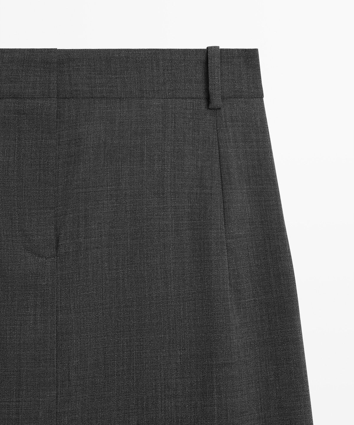 마시모두띠(MASSIMO DUTTI) 울 스트레이트 미디 스커트