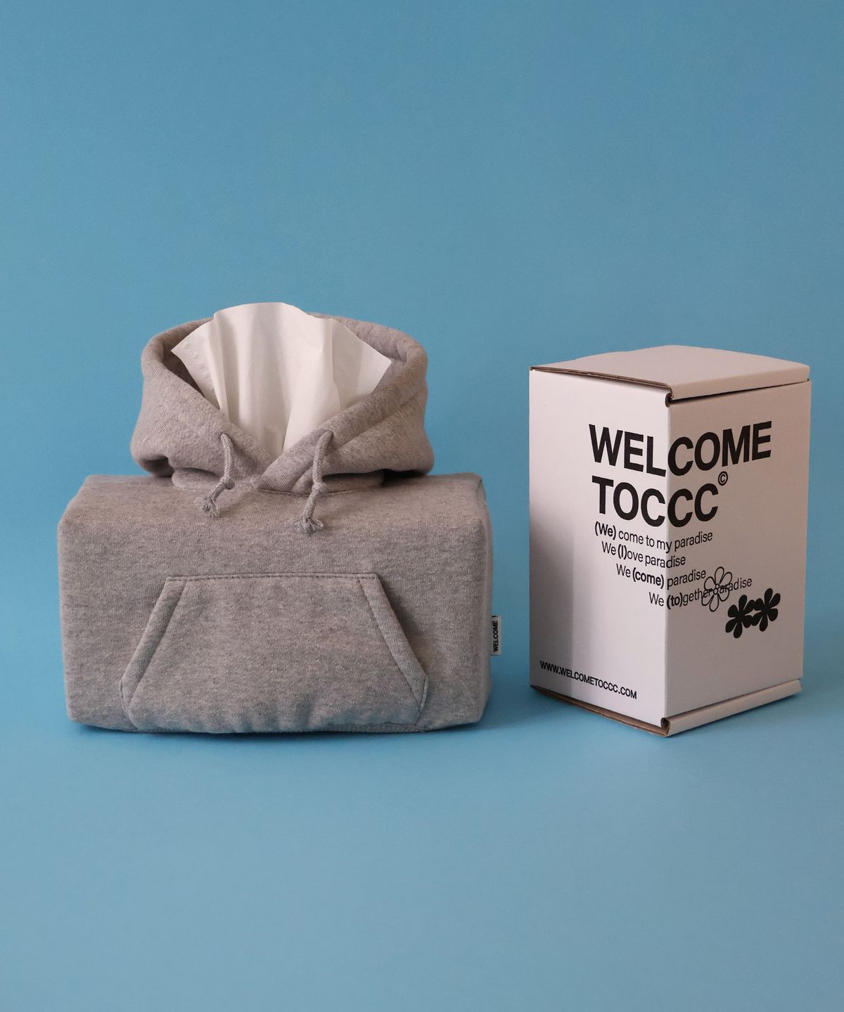 웰컴투씨씨씨(WELCOME TO CCC) Hoodie Buddy Tissue Case (Grey)