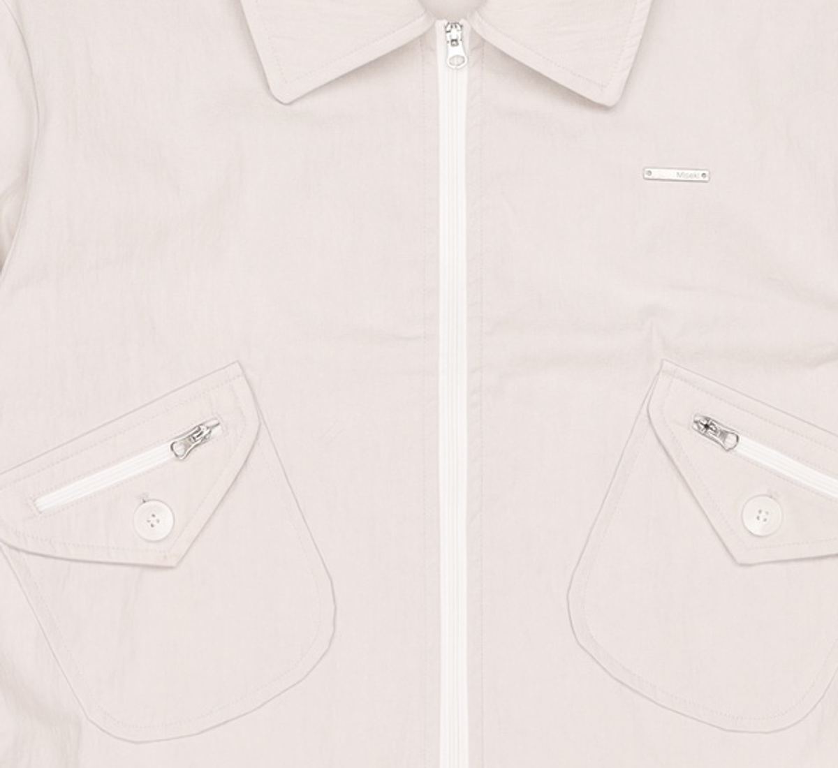 미세키서울(MISEKI SEOUL) Pocket zipper jacket LIGHT GREY ONE SIZE