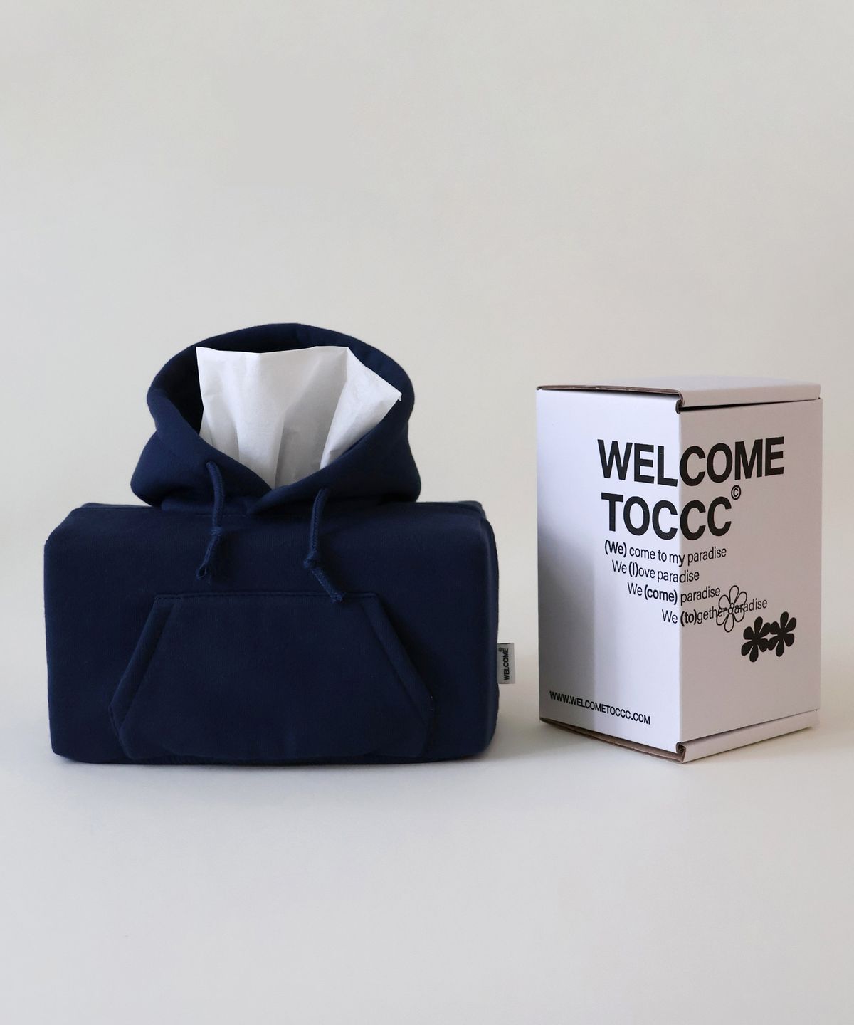 웰컴투씨씨씨(WELCOME TO CCC) Hoodie Buddy Tissue Case (Navy)