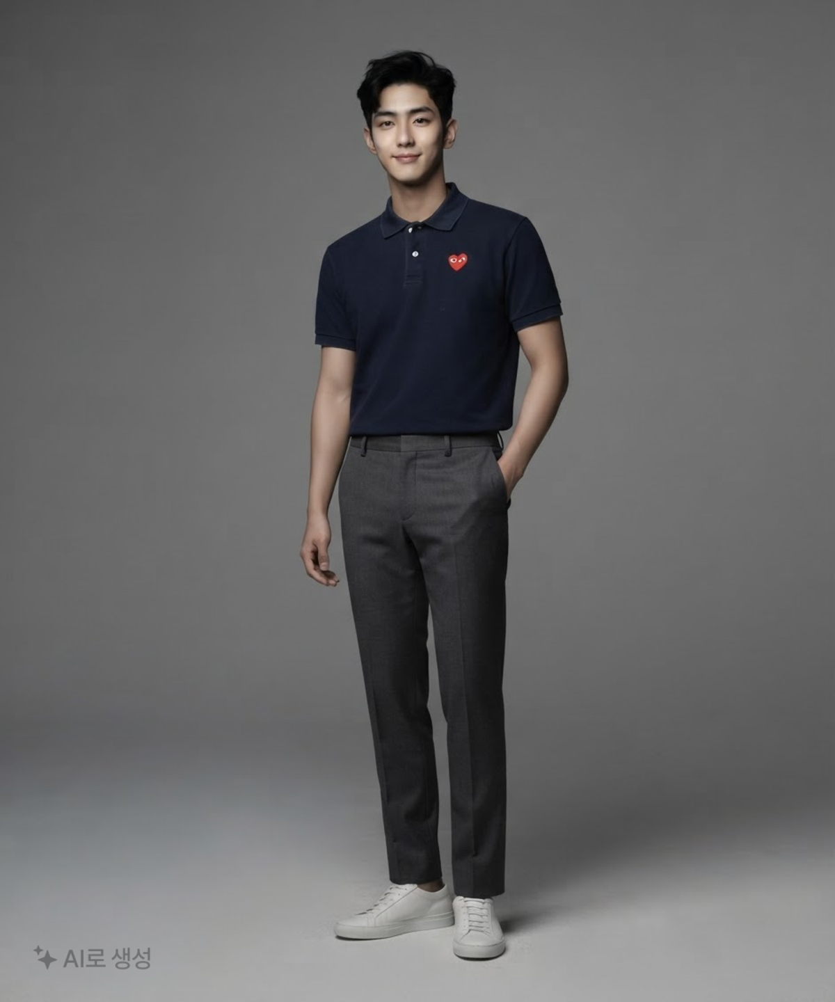 꼼데가르송 플레이(COMME DES GARCONS PLAY) 피케/카라 티셔츠 L