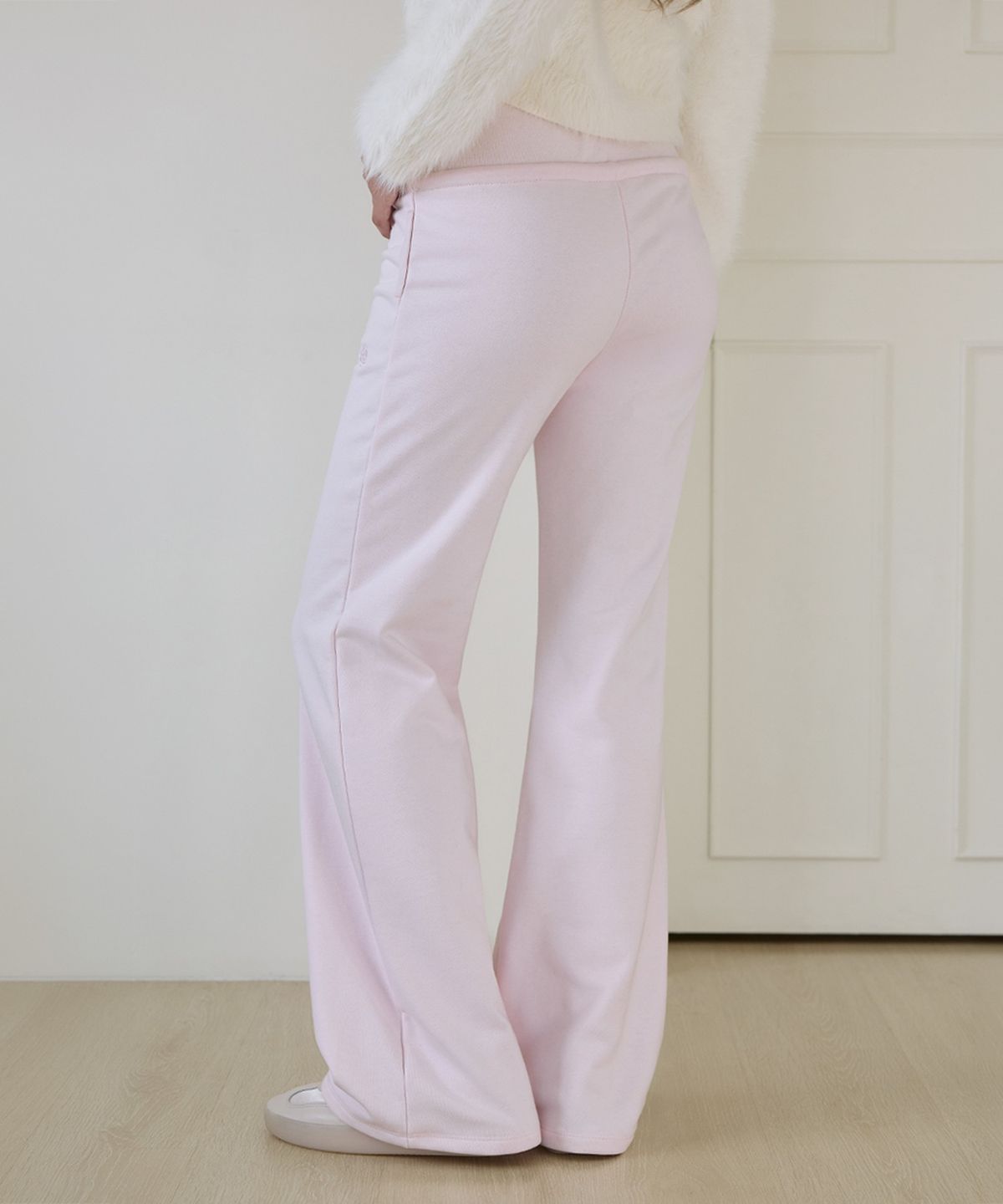 로제프란츠(ROSEFRANTZ) Wide Waistband Fleece Bootcut Pants [Pink]