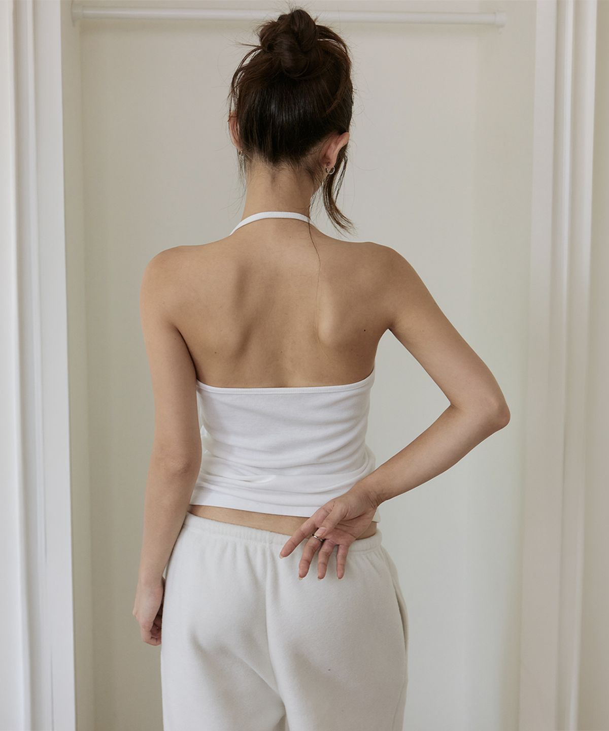 로제프란츠(ROSEFRANTZ) Halter Neck Layered Tank Top [Ivory]