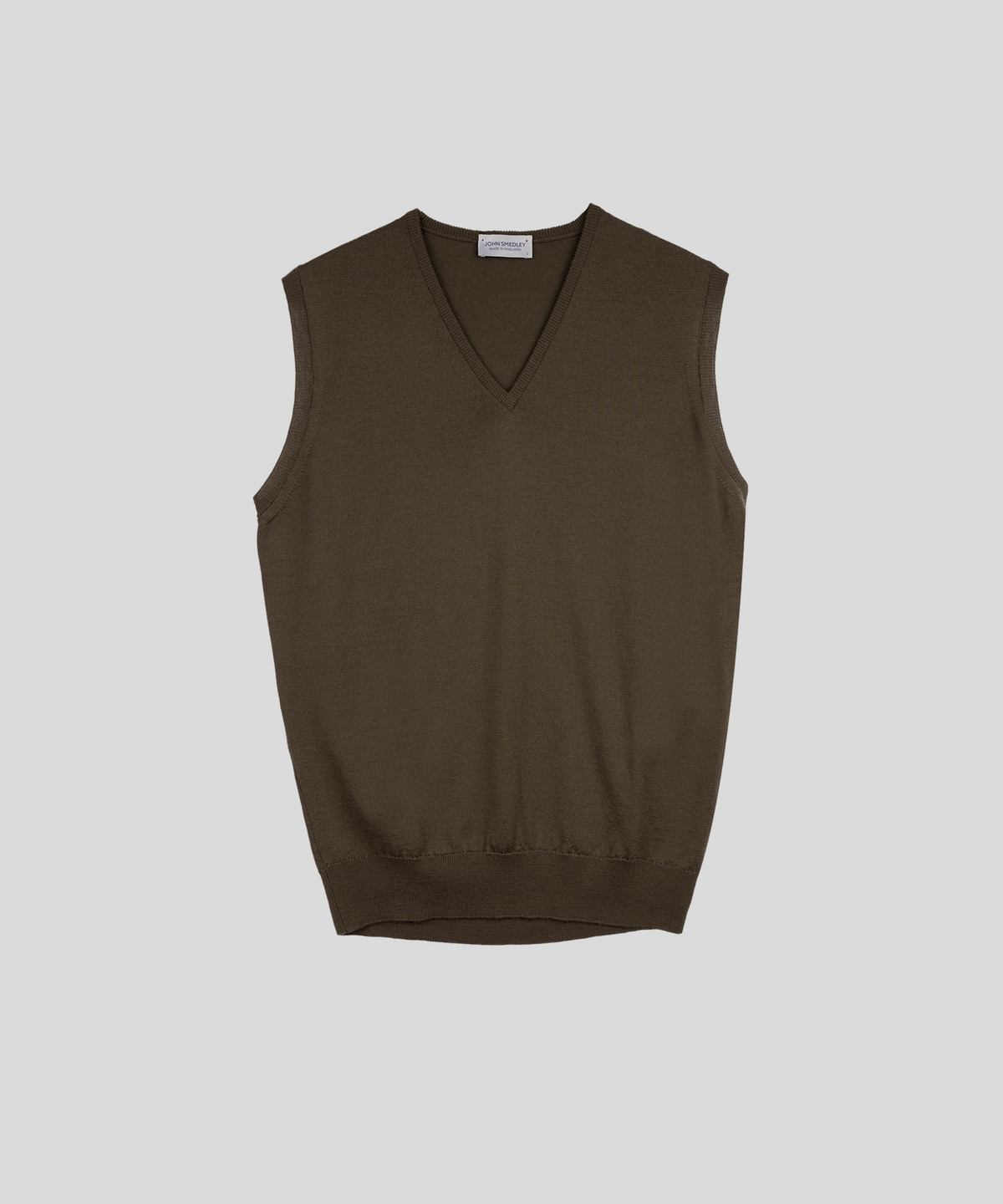 존 스메들리(JOHN SMEDLEY) HADFIELD Extra Fine Merino Wool Standard Fit V-Neck Vest Heritage-1, 8 Colors
