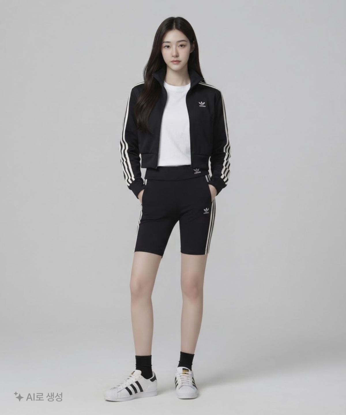 아디다스(ADIDAS) 바이커 숏 레깅스 - 블랙 / FM2574 XS