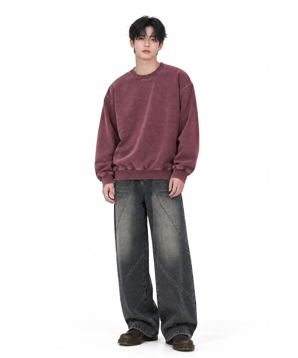 원헌드레드퍼센트(OHP) OHP 커브 절개 팬츠 블랙