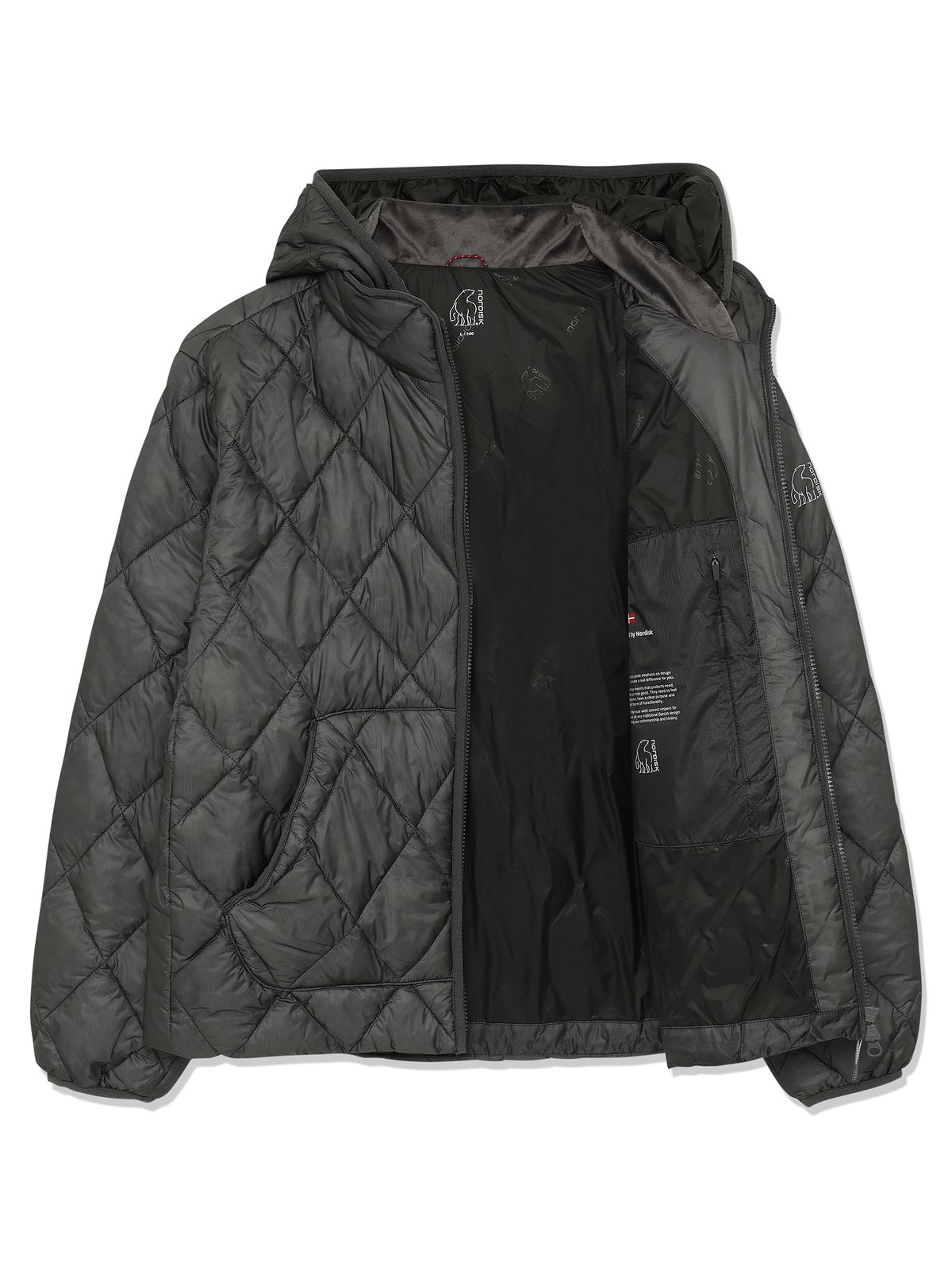 노르디스크(NORDISK) [HYGGE HIKE] 프리마로프트 경량 패딩 후디 자켓 - U_Dark Grey_OUW26173C6