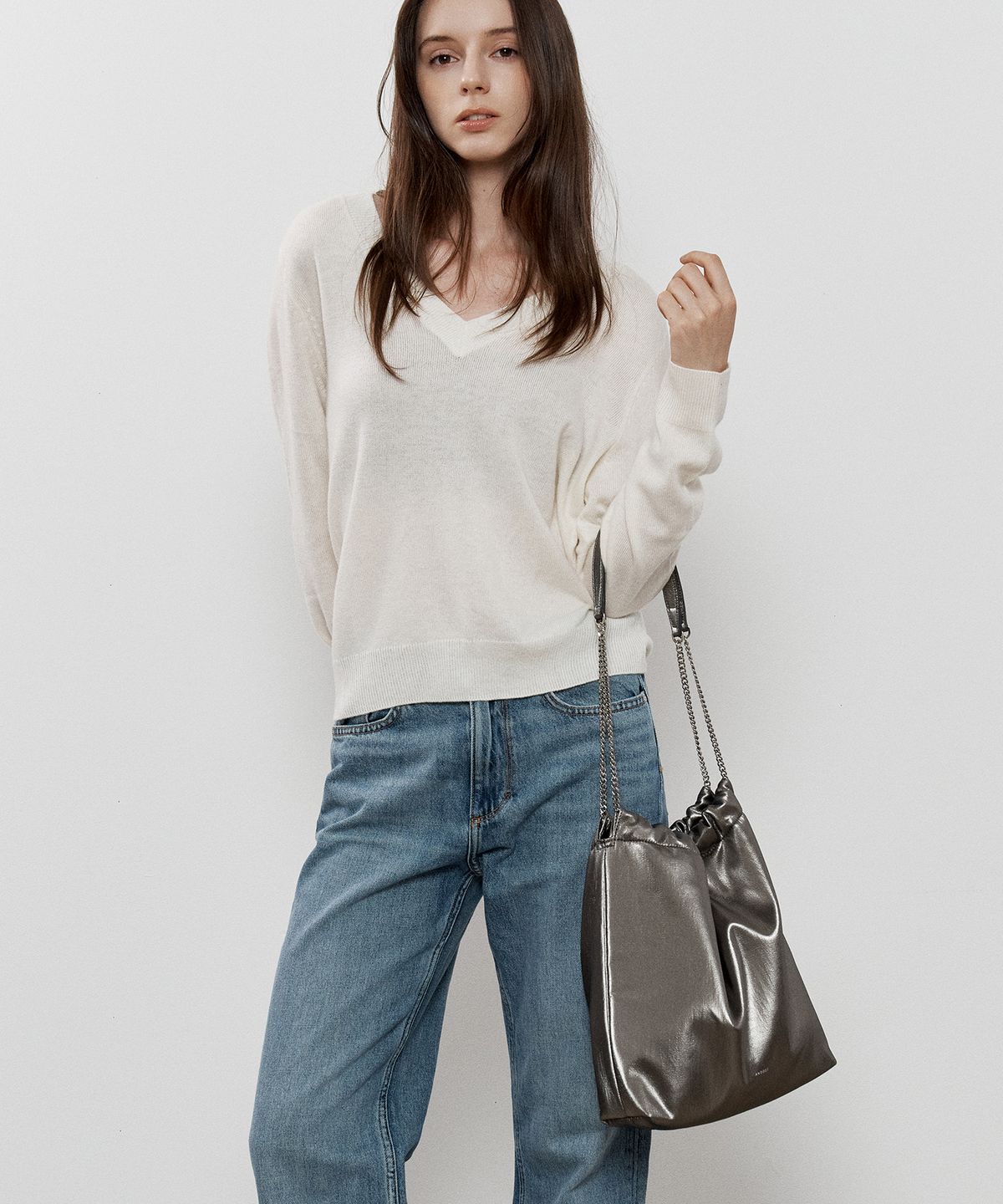 앤오즈(ANODDS) VELTA SHOPPER chain shoulder bag 2 color