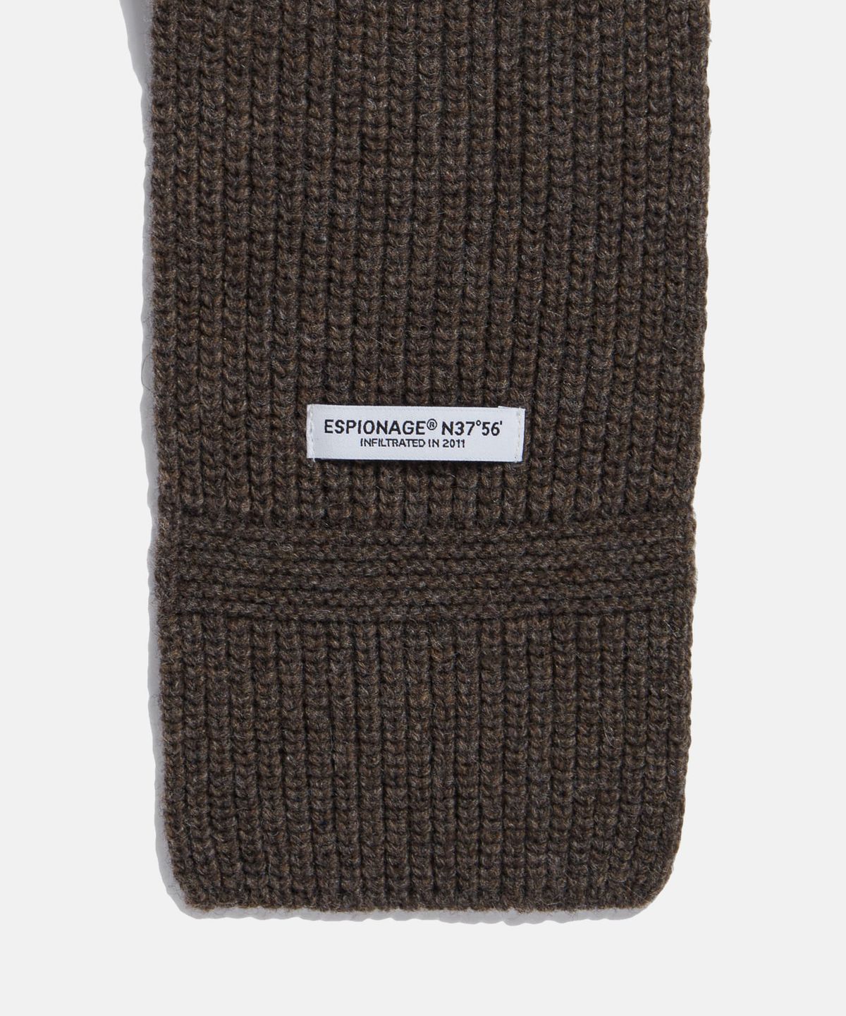에스피오나지(ESPIONAGE) Miller Wool Blend Knit Muffler Mocha