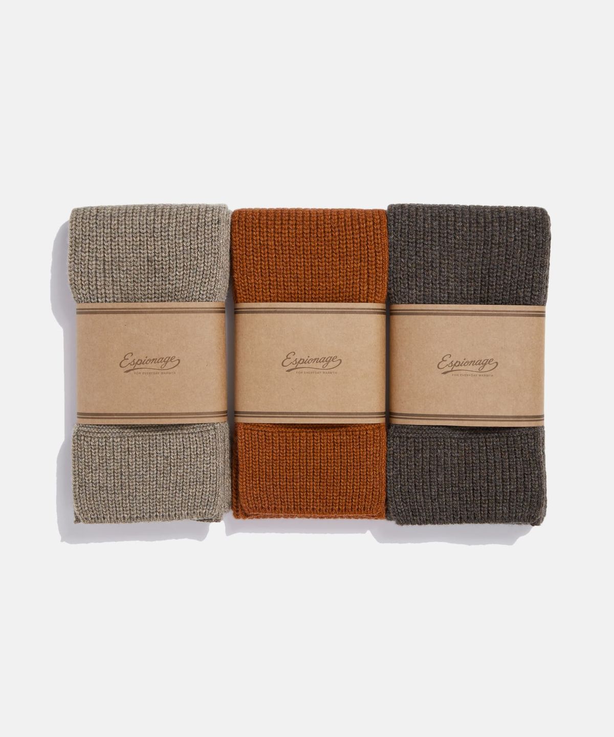 에스피오나지(ESPIONAGE) Miller Wool Blend Knit Muffler Burnt Orange