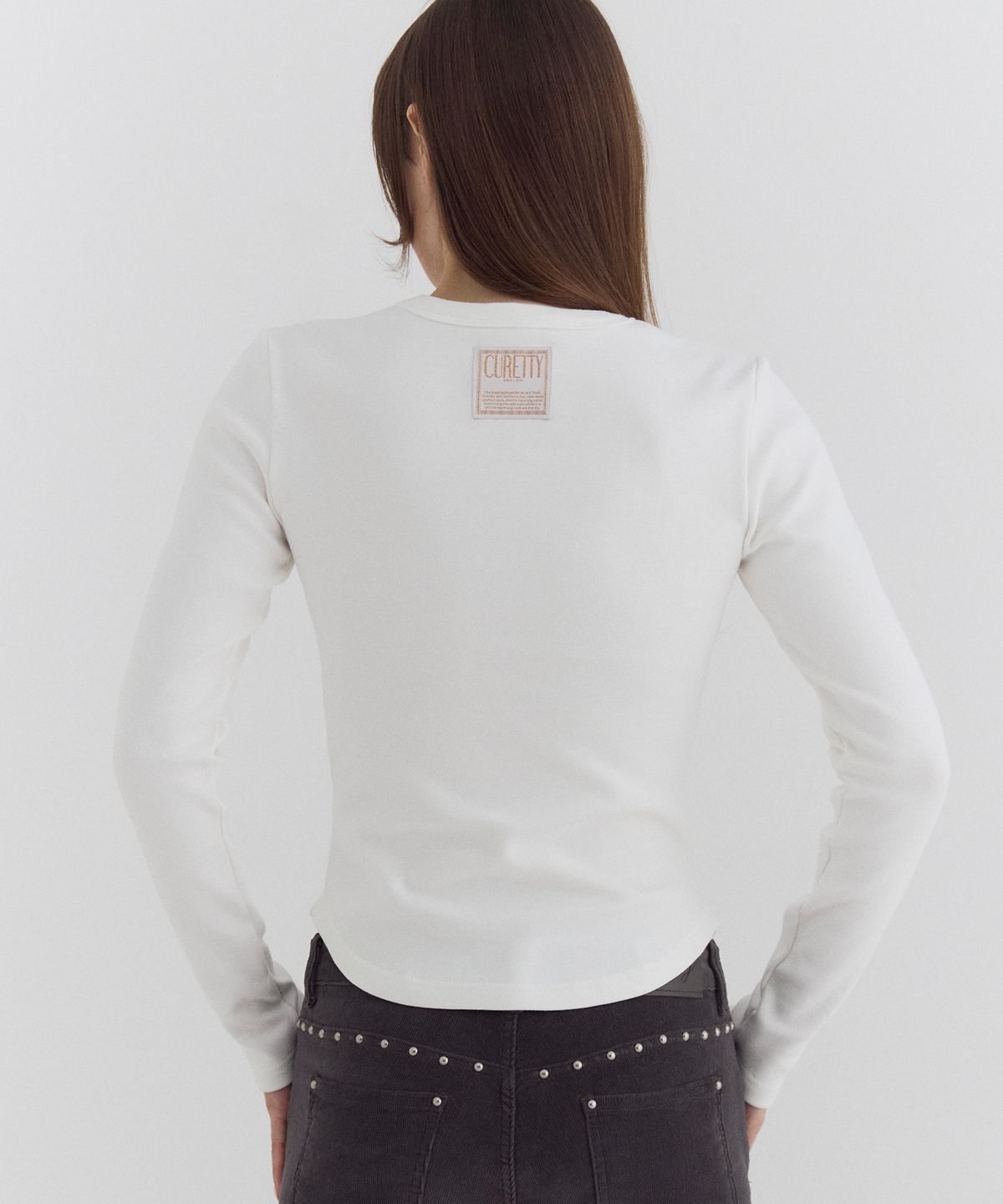 큐리티(CURETTY) C 90S LINE BASIC WARM T-SHIRT_WHITE
