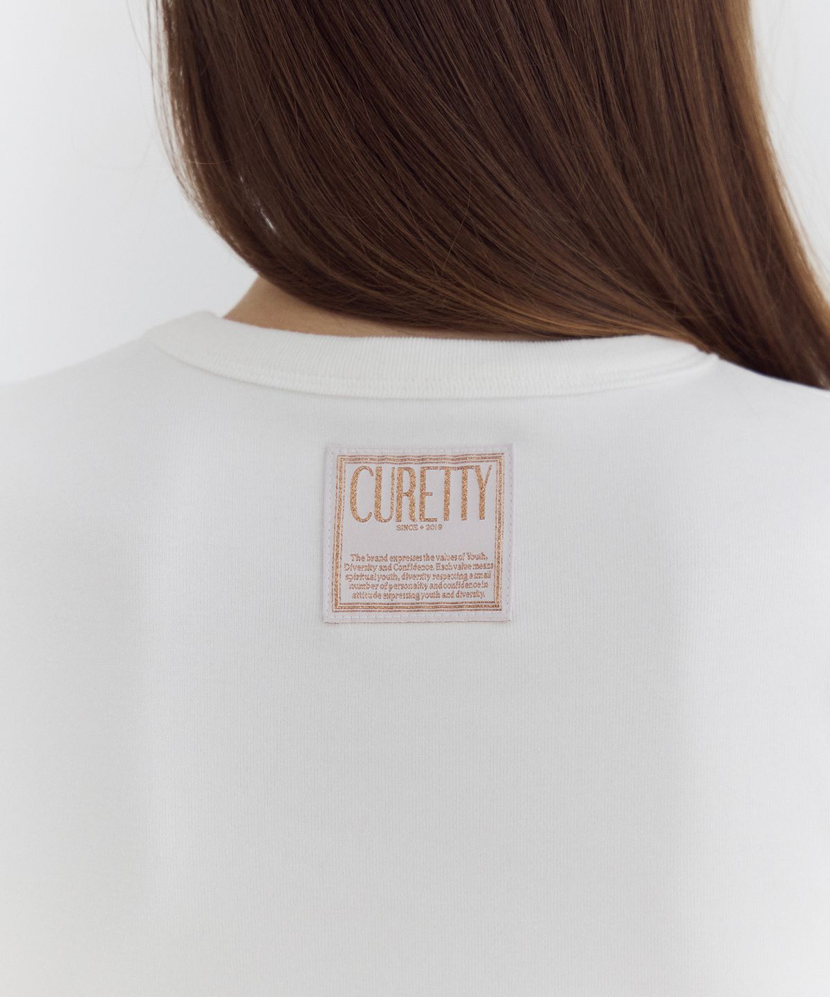 큐리티(CURETTY) C 90S LINE BASIC WARM T-SHIRT_WHITE