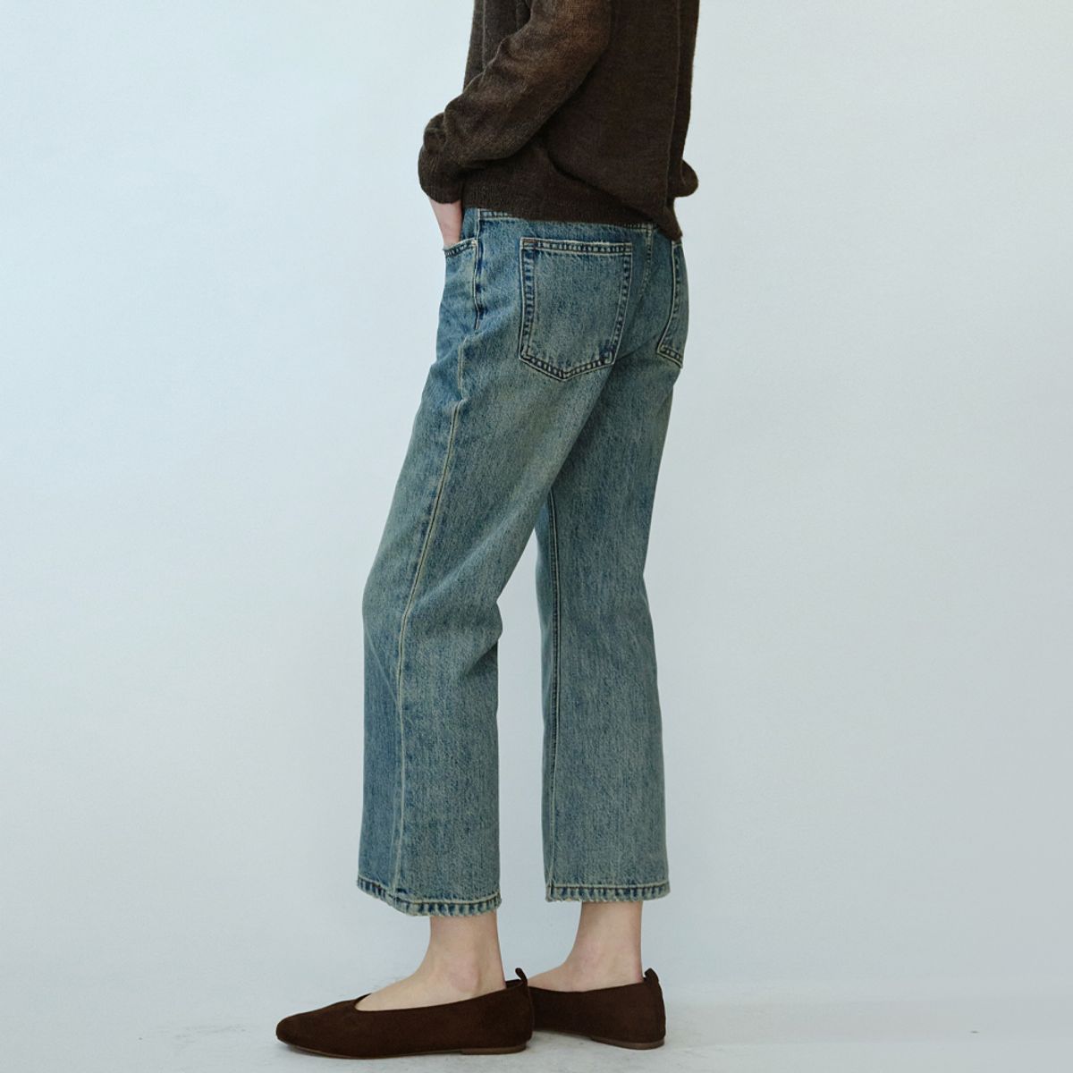 엘씨브이(LCVE) CROP DENIM PANTS_BLUE