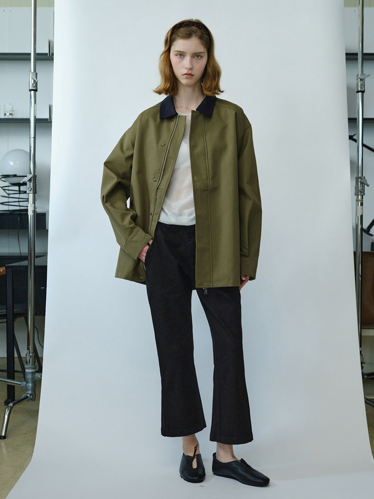 엘씨브이(LCVE) SEMI-FLARE ANKLE PANTS_BLACK