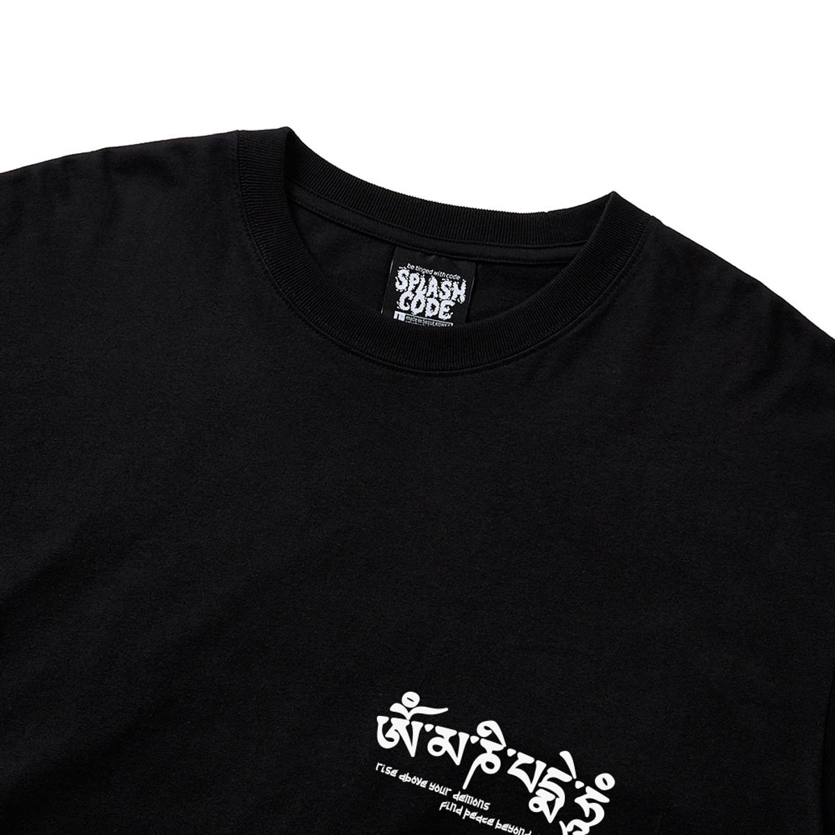 스플래시코드(SPLASHCODE) 롱슬리브 블랙 - 옴마니반메훔(Ommanipadmehum)
