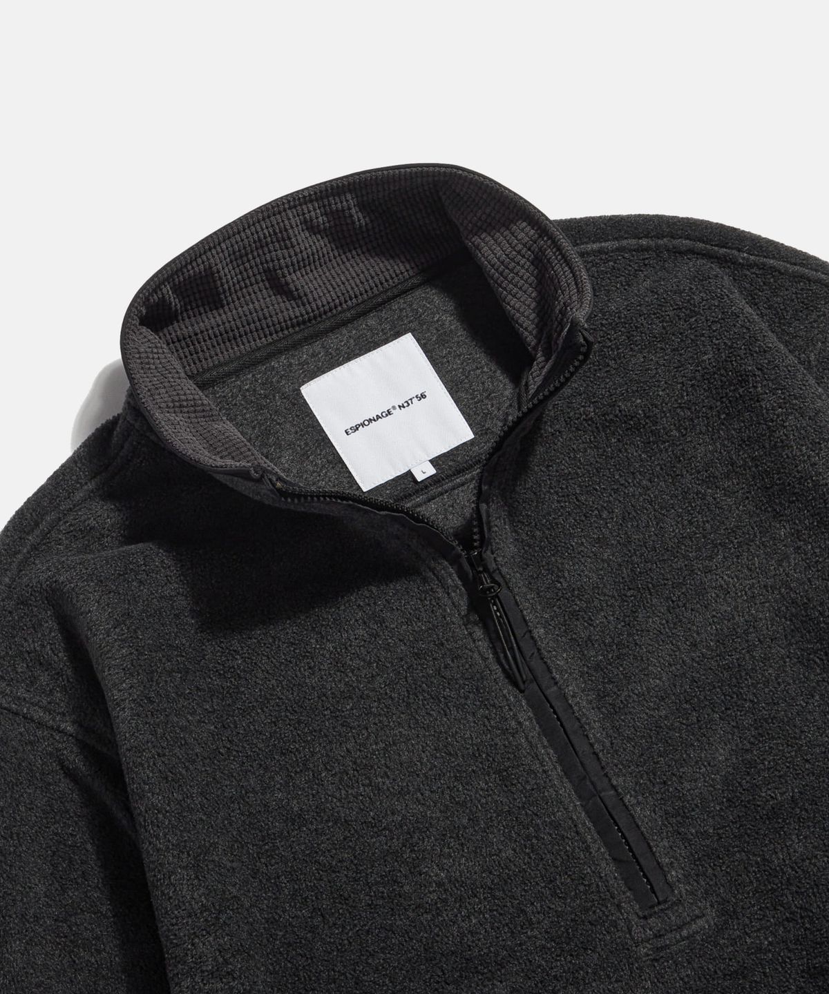 에스피오나지(ESPIONAGE) Expl. Quarter Zip Fleece Pullover Dark Grey