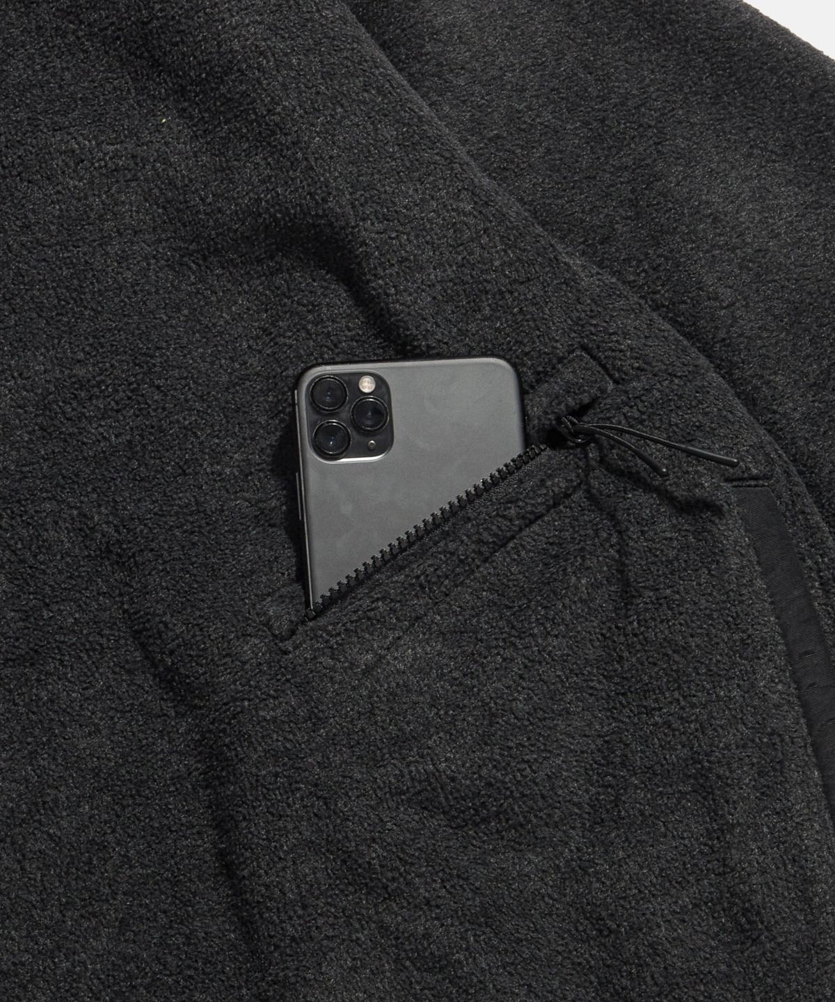 에스피오나지(ESPIONAGE) Expl. Quarter Zip Fleece Pullover Dark Grey