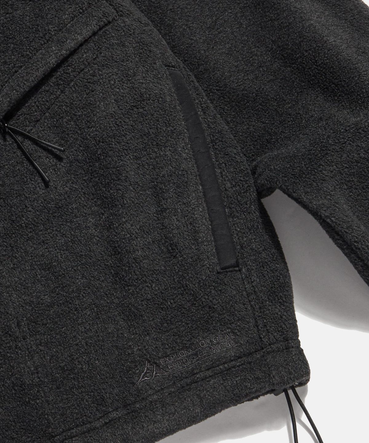 에스피오나지(ESPIONAGE) Expl. Quarter Zip Fleece Pullover Dark Grey