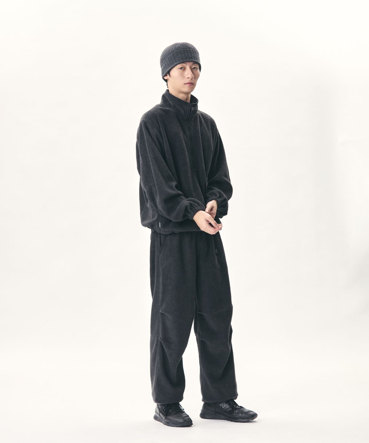 에스피오나지(ESPIONAGE) Expl. Quarter Zip Fleece Pullover Dark Grey