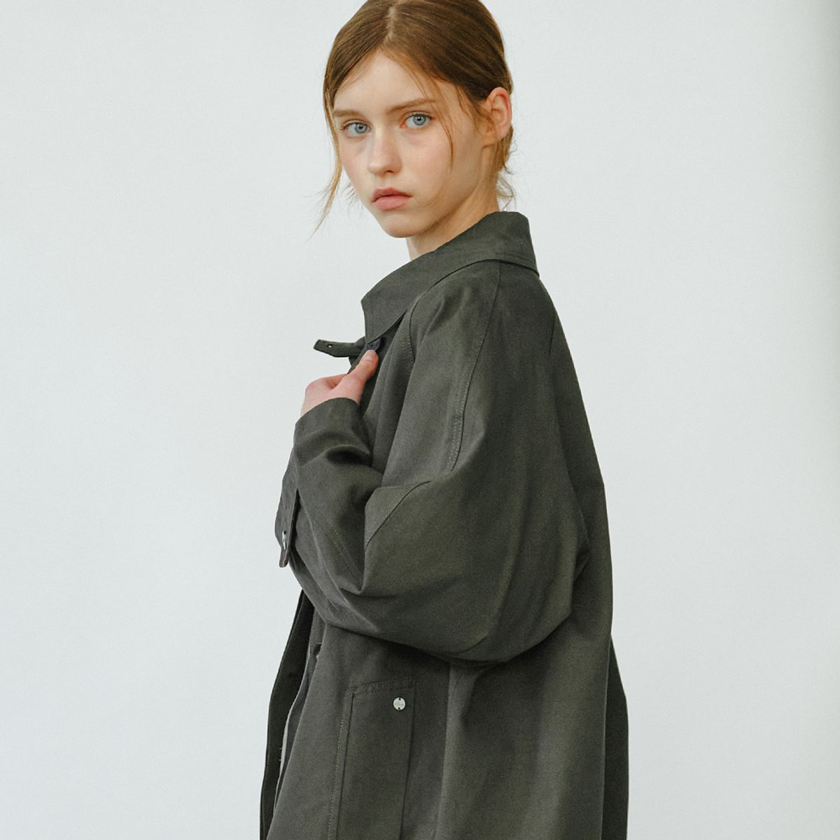 엘씨브이(LCVE) COTTON BALMACAAN COAT_CHARCOAL