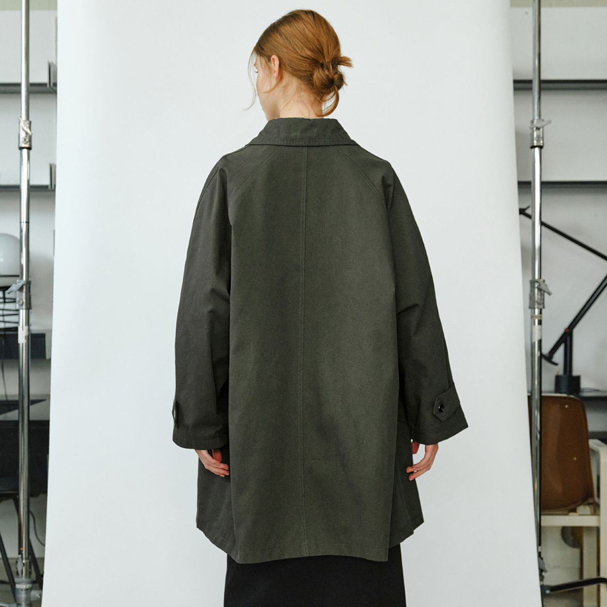 엘씨브이(LCVE) COTTON BALMACAAN COAT_CHARCOAL