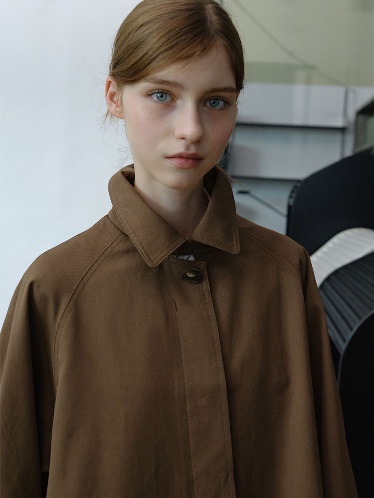 엘씨브이(LCVE) COTTON BALMACAAN COAT_BROWN
