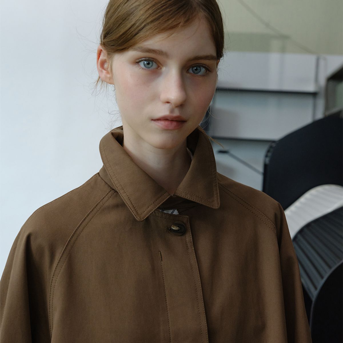 엘씨브이(LCVE) COTTON BALMACAAN COAT_BROWN