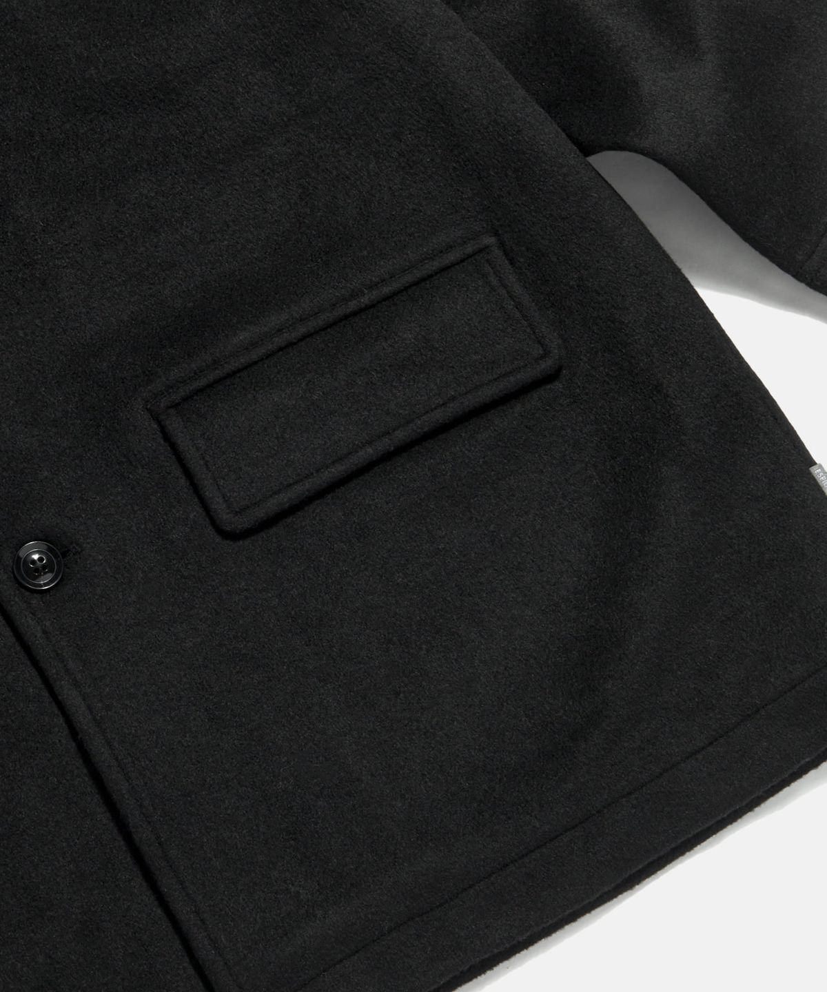 에스피오나지(ESPIONAGE) Wool Blend Car Coat Black