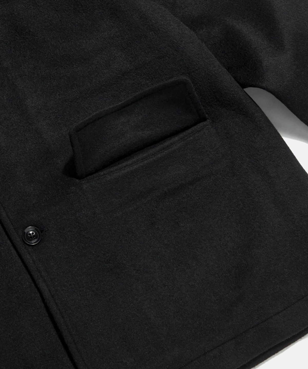 에스피오나지(ESPIONAGE) Wool Blend Car Coat Black