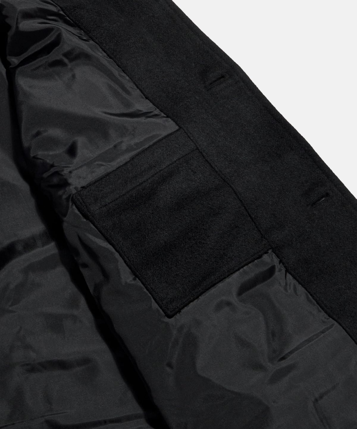 에스피오나지(ESPIONAGE) Wool Blend Car Coat Black